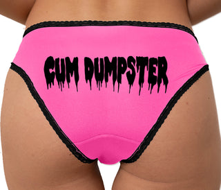 Cum Dumpster Bikini - Pink with Black Lace