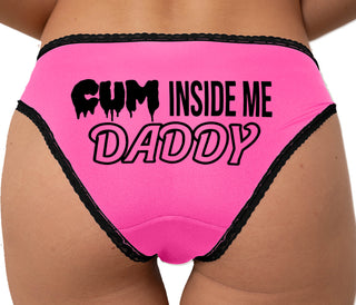 Cum Inside Me Daddy Bikini - Pink with Black Lace