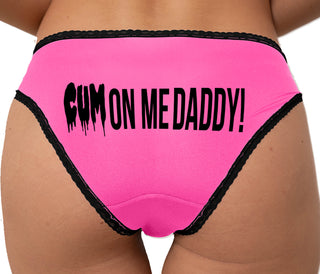 Cum On Me Daddy Bikini - Pink with Black Lace