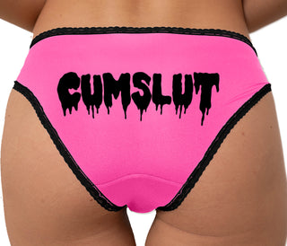 Cumslut - Cum Slut Bikini - Pink with Black Lace