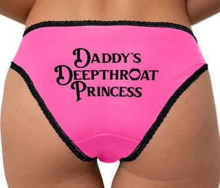 Daddys Deep Throat Princess Bikini - Pink with Black Lace
