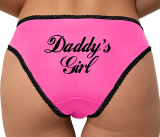 Daddy's Girl Bikini - Pink with Black Lace