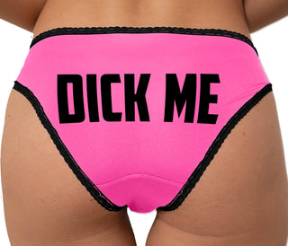 Dick Me Bikini - Pink with Black Lace