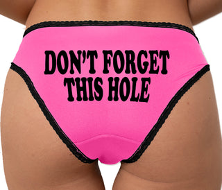 Don’t Forget This Hole Bikini - Pink with Black Lace