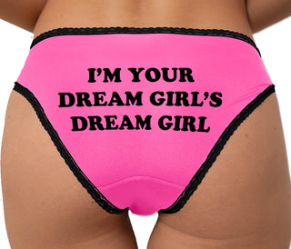 I'm Your Dream Girl's Dream Girl Bikini - Pink with Black Lace
