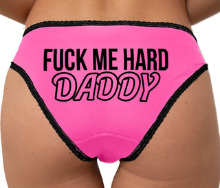 Fuck Me Hard Daddy Bikini - Pink with Black Lace