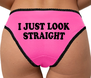 I Just Look Straight Bikini - Pink with Black Lace