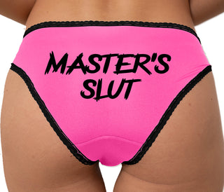 Master's Slut Bikini - Pink with Black Lace