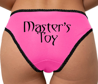 Master's Toy Bikini - Pink with Black Lace