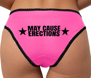 May Cause Erections Bikini - Pink with Black Lace