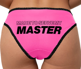 Made To Serve Master Bikini - Pink with Black Lace