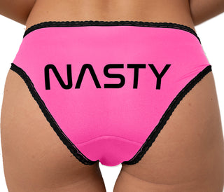Nasty Bikini - Pink with Black Lace