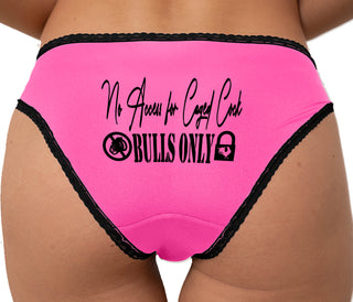 No Caged Cock - Bulls Only Bikini - Pink with Black Lace
