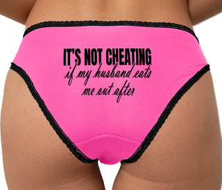 It's Not Cheating If My Husband Eats Me Out After Bikini - Pink with Black Lace