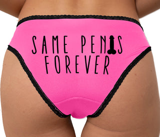 Same Penis Forever Bikini - Pink with Black Lace