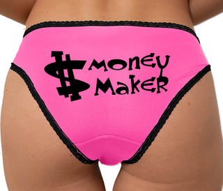 Money Maker Bikini - Pink with Black Lace