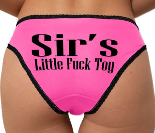 Sir's Little Fuck Toy Bikini - Pink with Black Lace