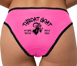 Throat Goat Bikini - Pink with Black Lace