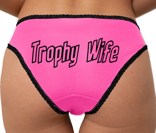 Trophy Wife Bikini - Pink with Black Lace
