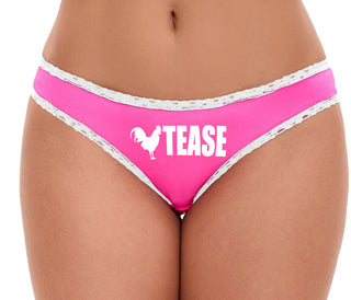 Cock Tease - Rooster - Pink Bikini White Lace