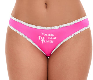 Master's Deepthroat Princess - Pink Bikini White Lace