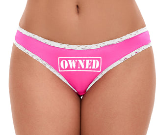 Owned Stamp - Pink Bikini White Lace