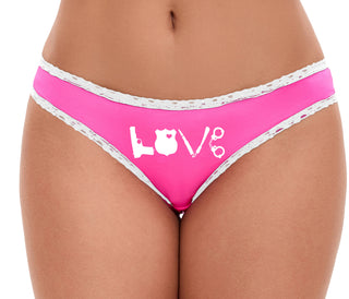 Police LEO Love - Pink Bikini White Lace