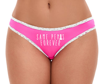 Same Penis Forever - Pink Bikini White Lace