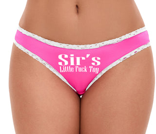 Sir's Little Fuck Toy - Pink Bikini White Lace