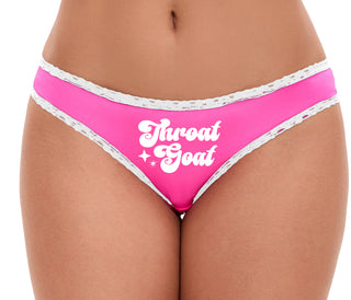 Throat Goat - Pink Bikini White Lace
