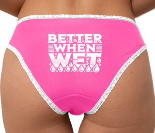 Better When Wet Bikini - Pink with White Lace