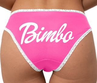 Bimbo Bikini - Pink with White Lace