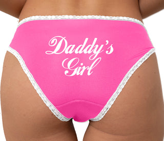 Daddy's Girl Bikini - Pink with White Lace