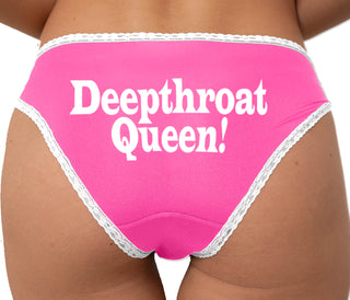 Deepthroat Queen Bikini - Pink with White Lace