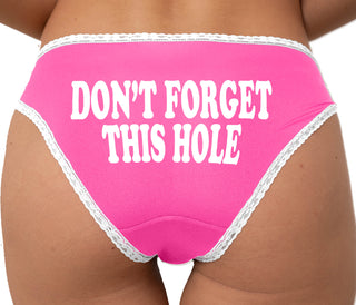 Don’t Forget This Hole Bikini - Pink with White Lace