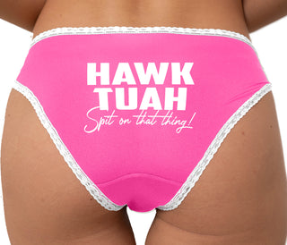 Hawk Tuah Spit On That Thing Bikini - Pink with White Lace