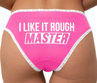 I Like It Rough Master Bikini - Pink with White Lace