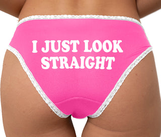 I Just Look Straight Bikini - Pink with White Lace