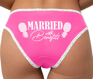 Married With Benefits Bikini - Pink with White Lace
