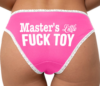 Master's Little Fuck Toy Bikini - Pink with White Lace