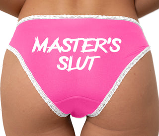 Master's Slut Bikini - Pink with White Lace