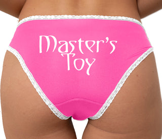 Master's Toy Bikini - Pink with White Lace