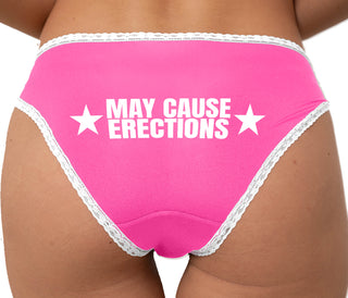 May Cause Erections Bikini - Pink with White Lace
