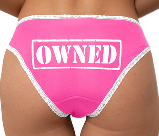 Owned Stamp Bikini - Pink with White Lace