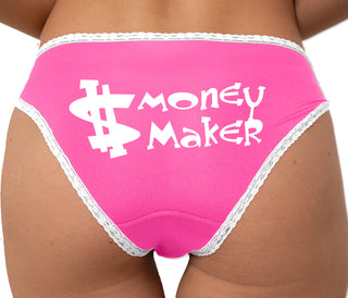 Money Maker Bikini - Pink with White Lace
