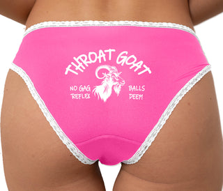 Throat Goat Bikini - Pink with White Lace