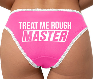 Treat Me Rough Master Bikini - Pink with White Lace