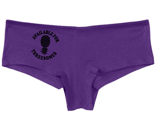 Available for Threesomes - Swinger Pineapple - Purple Boyshort