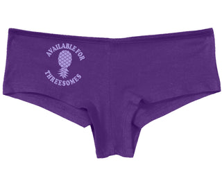 Available for Threesomes - Swinger Pineapple - Purple Boyshort