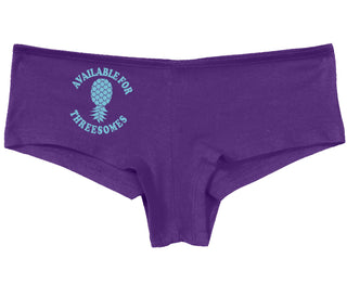 Available for Threesomes - Swinger Pineapple - Purple Boyshort